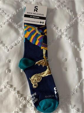 New Sock Religious St. Michael Unisex Socks One Size Men 5-11, Women’s 7-12